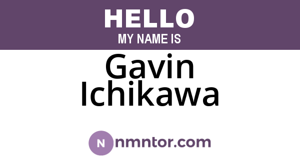 Gavin Ichikawa