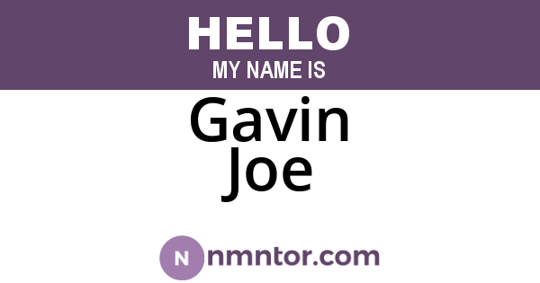 Gavin Joe