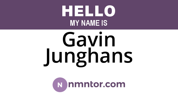 Gavin Junghans