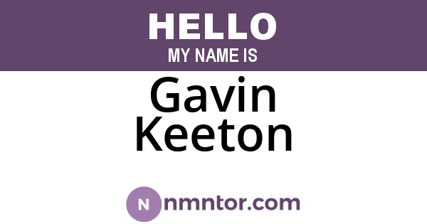 Gavin Keeton