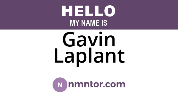Gavin Laplant