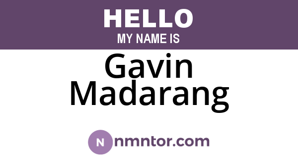 Gavin Madarang