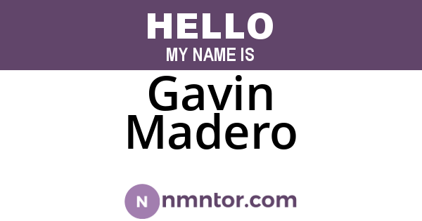 Gavin Madero