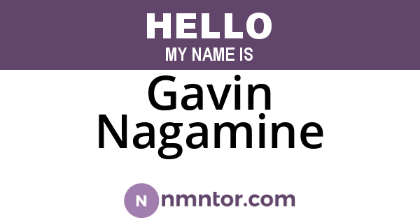 Gavin Nagamine
