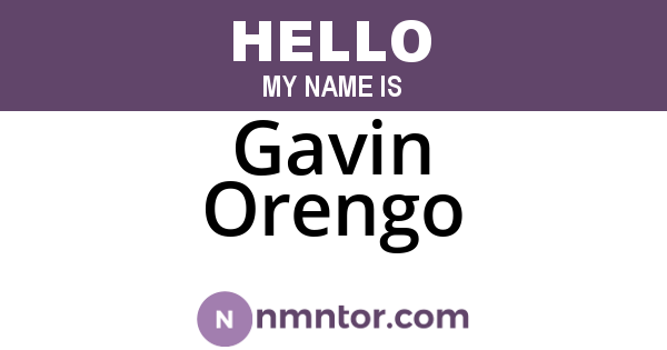 Gavin Orengo