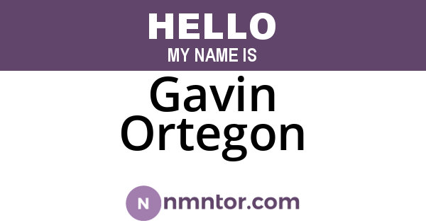 Gavin Ortegon