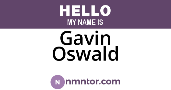 Gavin Oswald