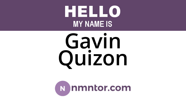 Gavin Quizon