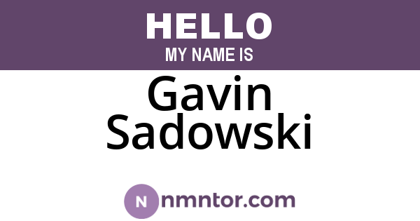 Gavin Sadowski