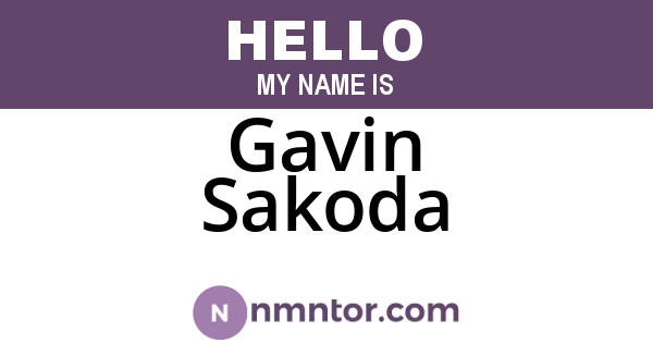 Gavin Sakoda