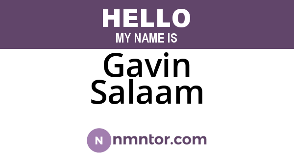 Gavin Salaam