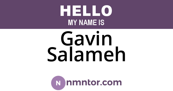 Gavin Salameh