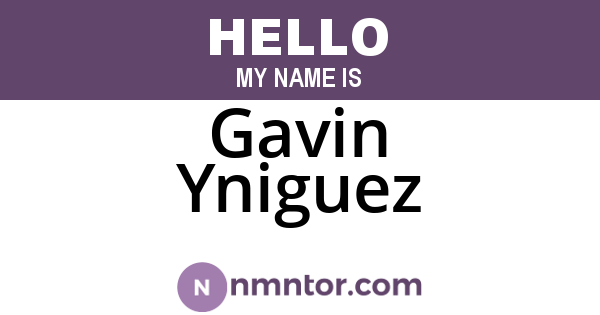 Gavin Yniguez