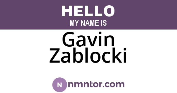 Gavin Zablocki