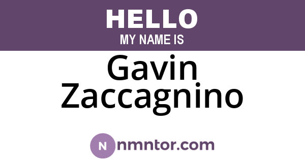 Gavin Zaccagnino