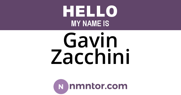 Gavin Zacchini