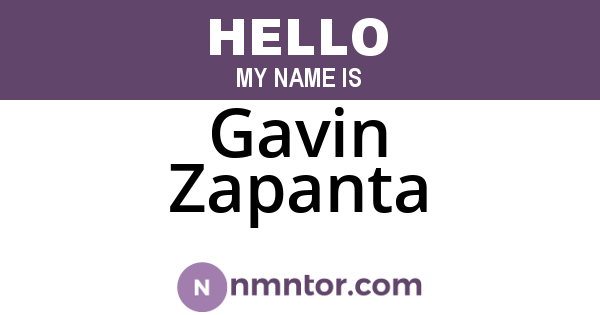 Gavin Zapanta