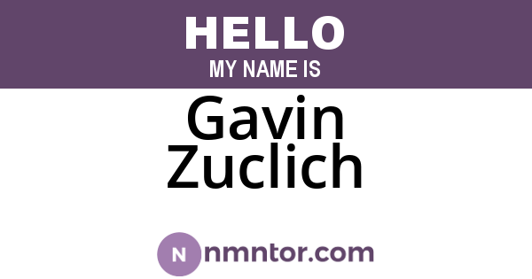 Gavin Zuclich