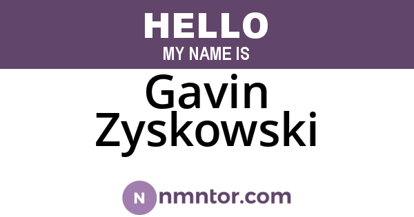 Gavin Zyskowski