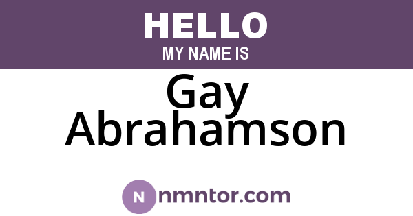 Gay Abrahamson
