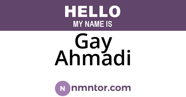 Gay Ahmadi