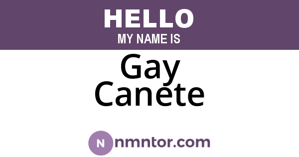 Gay Canete