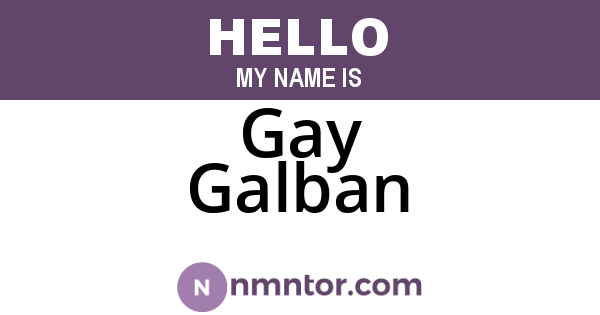 Gay Galban