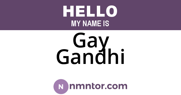 Gay Gandhi