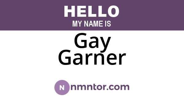 Gay Garner