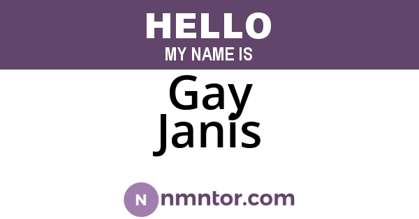 Gay Janis