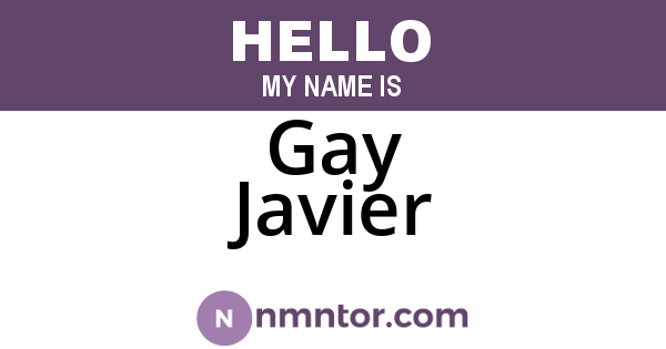 Gay Javier