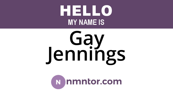 Gay Jennings