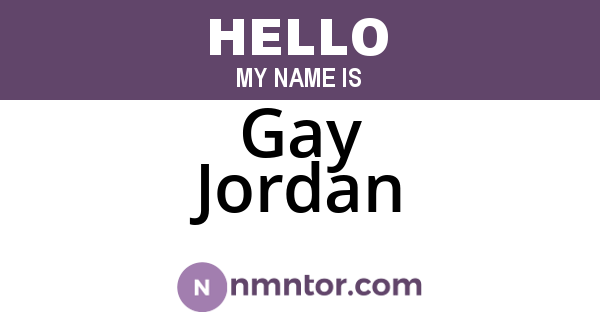 Gay Jordan