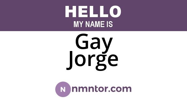 Gay Jorge