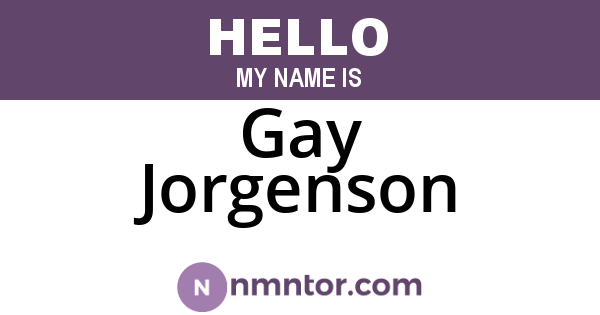 Gay Jorgenson
