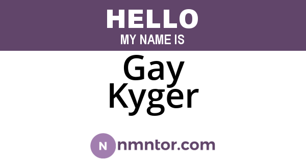 Gay Kyger