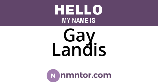 Gay Landis