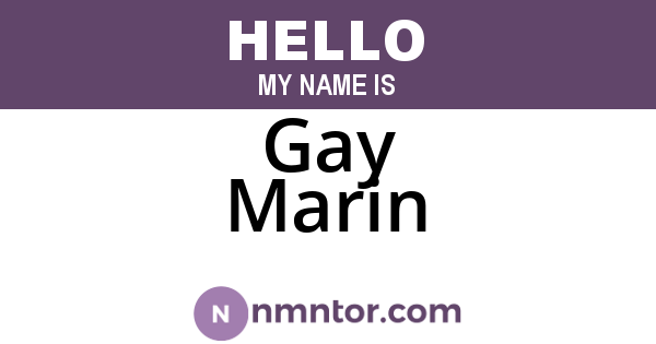 Gay Marin