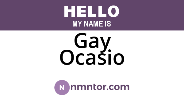 Gay Ocasio