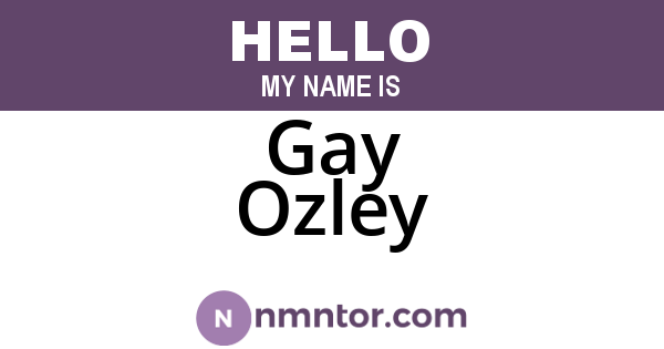 Gay Ozley