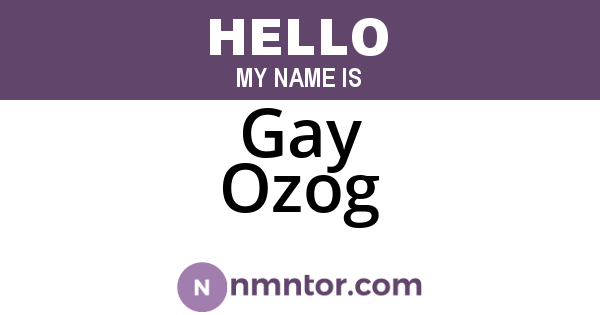 Gay Ozog