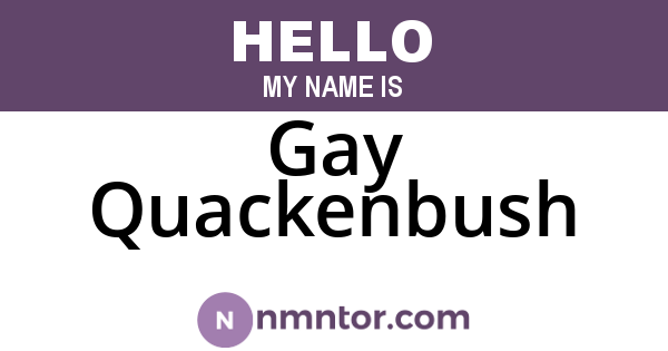 Gay Quackenbush