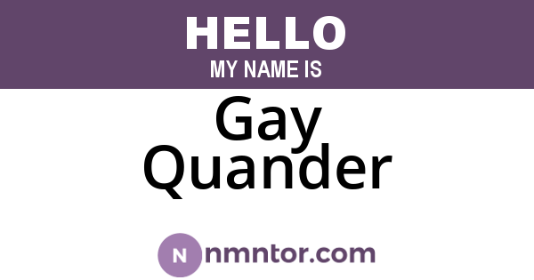 Gay Quander