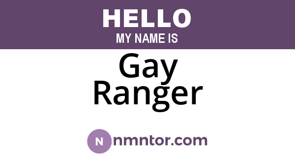 Gay Ranger