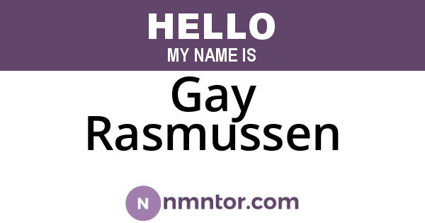 Gay Rasmussen
