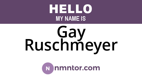 Gay Ruschmeyer