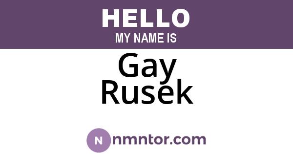 Gay Rusek