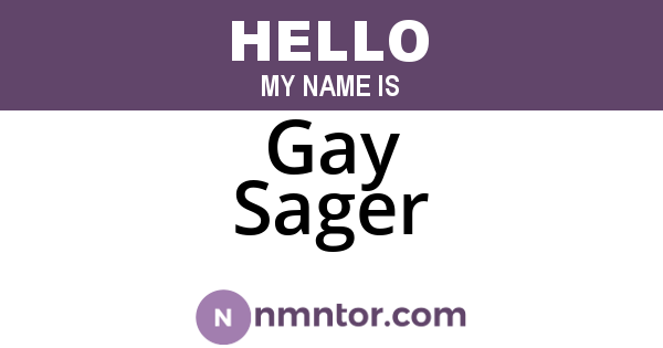 Gay Sager