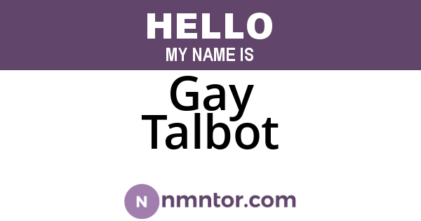 Gay Talbot