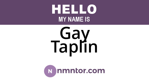 Gay Taplin